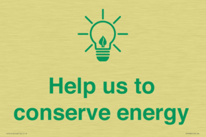Help us to conserve energy 